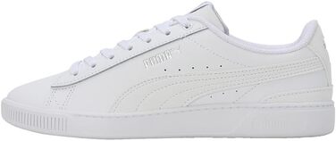 Жіночі шкіряні кросівки PUMA Vikky V3 Lthr, білі з сріблястими деталями, розмір 39 EU