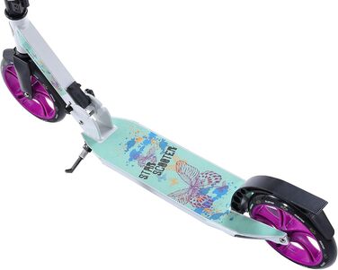 Дитячий та дорослий алюмінієвий самокат STAR SCOOTER з великими колесами 205 мм, міський круїзер для хлопчиків і дівчат від 6 років