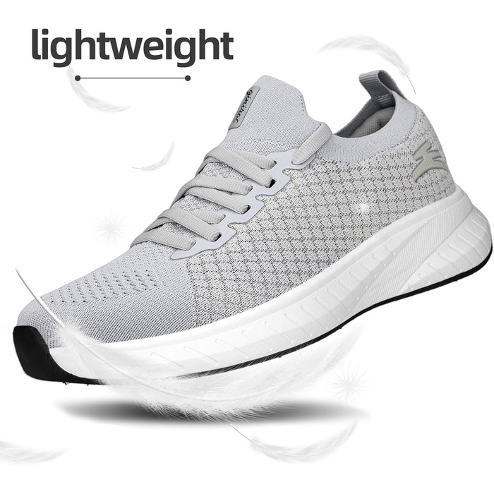 Жіночі спортивні кросівки для бігу та повсякденного носіння, легкі, дихаючі, сірого кольору (36 EU)