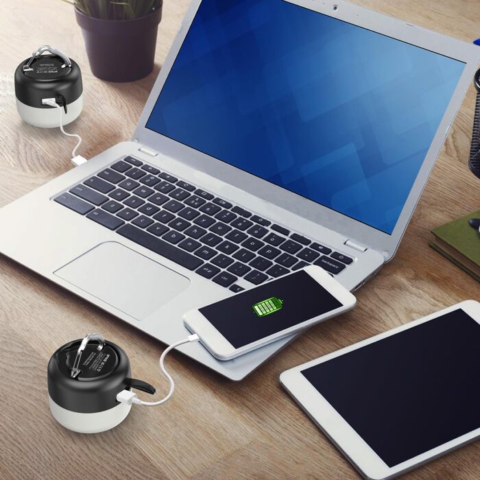 Ліхтар кемпінговий LED USB акумуляторний 5200 mAh, 4 режими яскравості, димер, магнітний для туризму та надзвичайних ситуацій