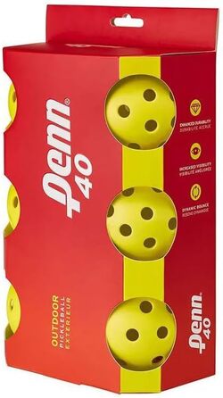М'ячі для піклболу Penn 40 Outdoor, для вулиці, 40 отворів