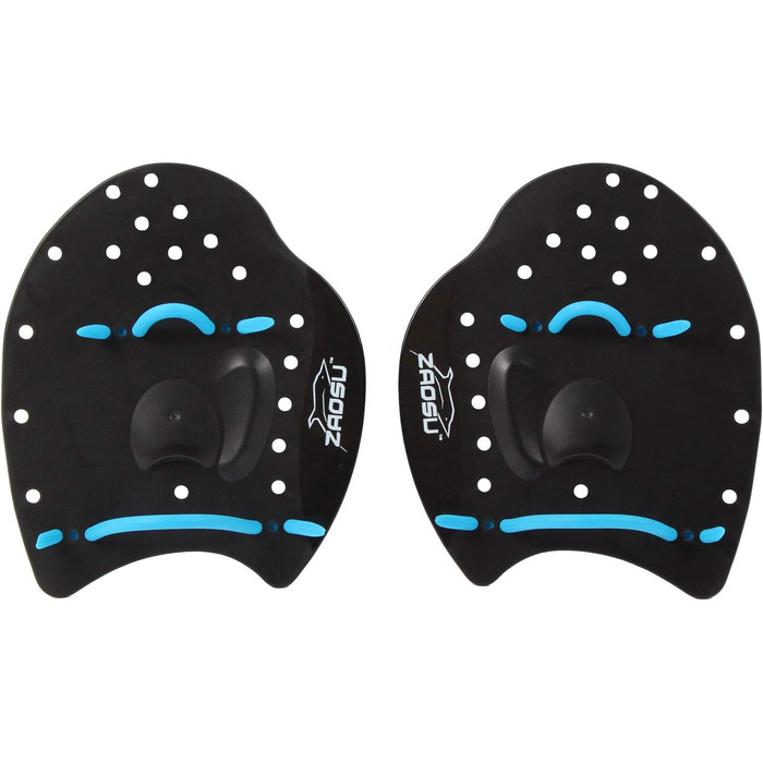 ZAOSU Ручні ласти для плавання | Тренувальні ласти для плавців та триатлонів, підходять для дітей та дорослих, розмір L, блакитні