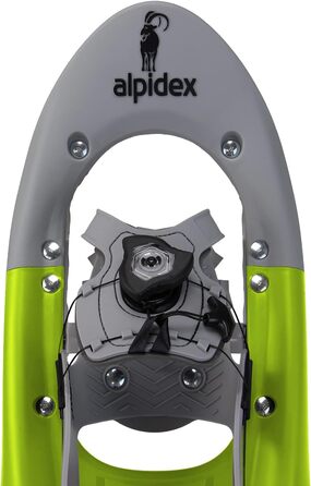 Снігоступи Alpidex з палицями 25 або 29 дюймів, швидка фіксація, підійдуть для розміру ноги 38-46, вага до 140 кг, з підйомником, сумкою, телескопічні палиці, лайм