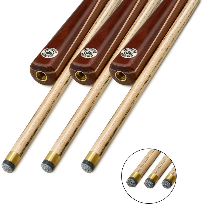 Більярдний кий AONETIGER 145 см: якісний набір для снукеру та пулу (3 частини, дерево Eschenholz, наконечники 10 мм, аксесуари, сумка/кейc)