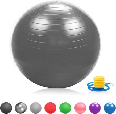 Гімнастичний м'яч Glamexx24 25-75 см, анти-вибуховий, для пілатесу, йоги, спорту, тренувань вдома та в офісі, для преса і плечей