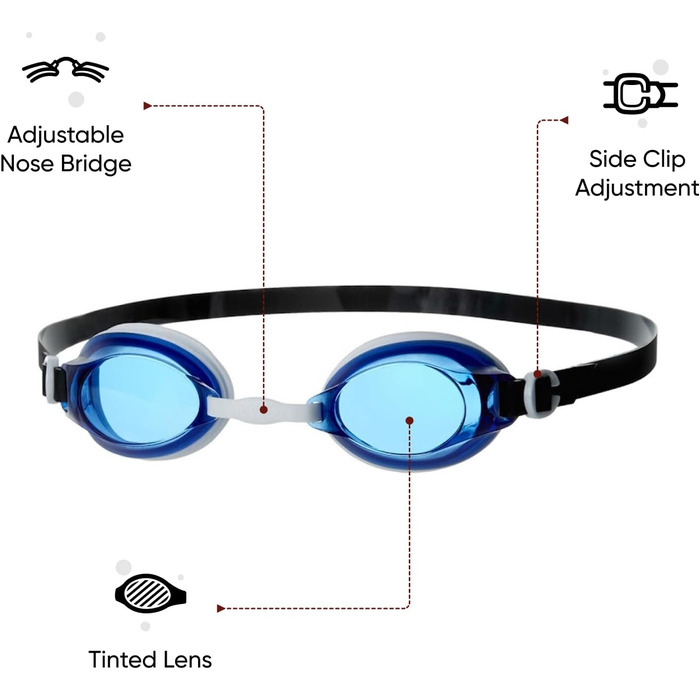 Окуляри для плавання Speedo Jet V2 унісекс, антифог, Jade/Silver/Clear, розмір універсальний