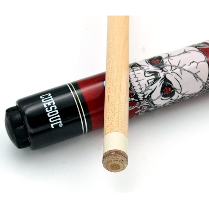 CUESOUL Біліардний кий 19/20/21oz з дерева клен, комплект Rock The World, червоний, 20oz
