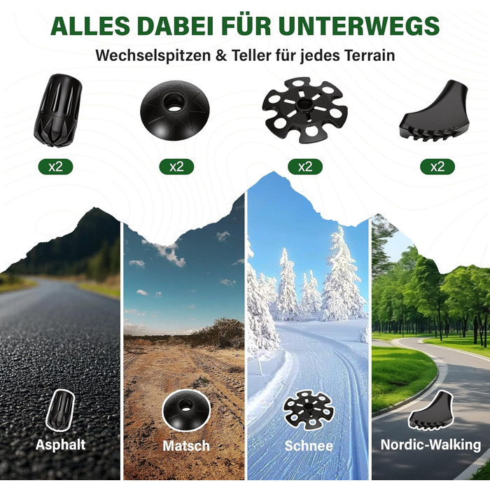 Складані трекінгові палиці для ходьби (2 шт), карбон 3K та алюміній 7050, регульовані 110-135 см, коркова ручка з EVA, сірі