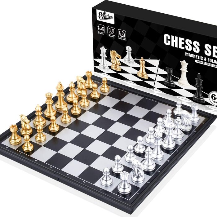 Набір для гри в шахи Peradix з магнітним складанням, 25*25 см, золотий (для дітей від 6 років)