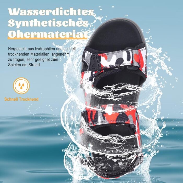 Чоловічі шкіряні сандалі Visionreast для пляжу, трекінгу та активного відпочинку помаранчевого кольору, 45 EU