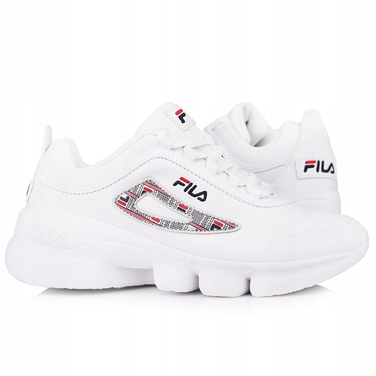 Спортивні кросівки Fila, білі, синтетичні, низькі, розмір 38,5
