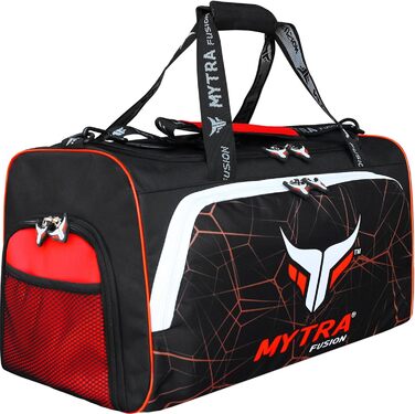 Mytra Fusion сумка для спорту, фітнесу та єдиноборств, для тренувального спорядження, ММА, боксу, дорожня, червоно-чорна