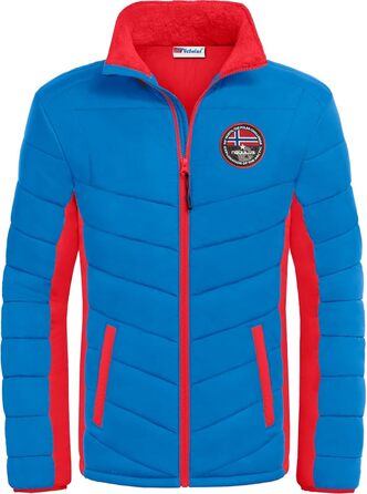 Зимова куртка Nebuus Genius для чоловіків (L, кобальт-червоний)