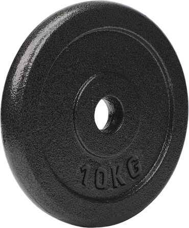 Гантельний диск DoYourFitness 10 кг, чавунний, отвір 28/29 мм, сірий, для коротких гантелей