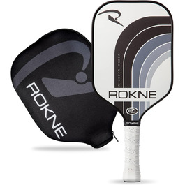 Професійна ракетка для піклболу ROKNE Curve Classic, скловолокно, сертифікована USAPA, ProGrit текстура для максимального обертання та потужності, з чохлом
