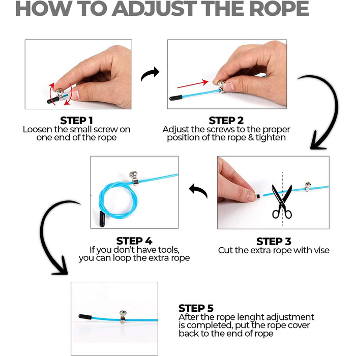 Стрибкове канат Edifit для фітнесу та боксу, 3 метри, регульована ручка 165 мм (червоний та сірий)
