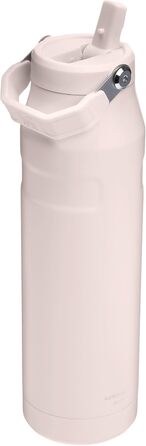 Термобутилка Stanley Flip Straw 2.0 з трубочкою 1,06 л, ізольована, зберігає холод 17 годин, 4 дні лід, BPA-free, герметична, для авто, мийка в посудомийці, Rose Quartz