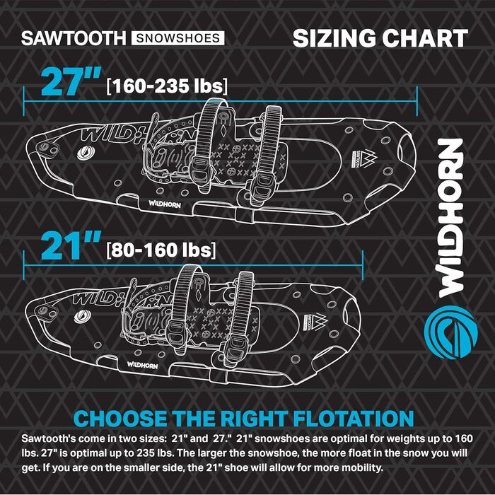 Снігоступи Wildhorn Outfitters Sawtooth для жінок та чоловіків. Регульовані кріплення, легкий матеріал, міцні зубці для зчеплення. Новинка 2019!