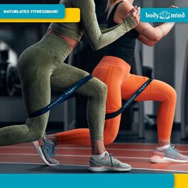 Еластичні стрічки для фітнесу Body & Mind® 5 шт. - набір стрічок для силових тренувань, йоги, пілатесу та фітнесу; 100% латекс (рожевий)