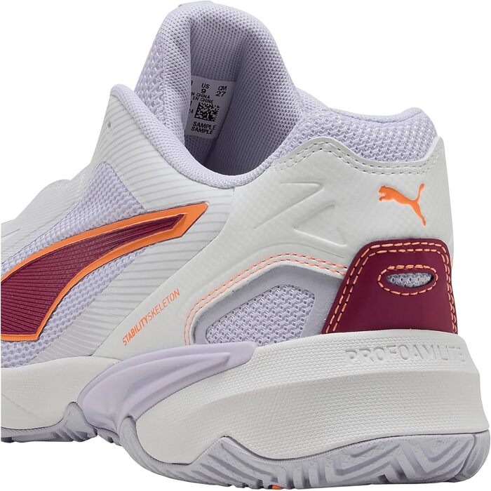 Кросівки PUMA Solarstrike W+ 4Hallenturnschuh, 42.5 EU, Puma White, Heat Fire, Lilac Crush Berry