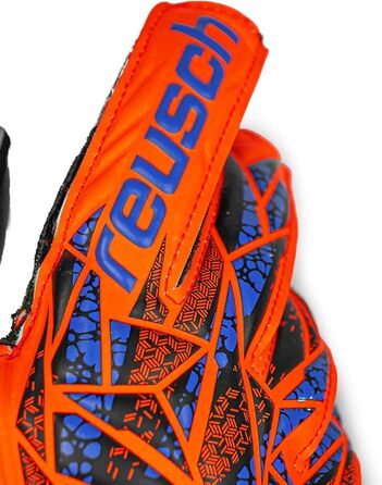 Воротарські рукавички Reusch Attrakt Silver Junior: дитячі, для футболу, універсальні (оранжево-синьо-чорні)
