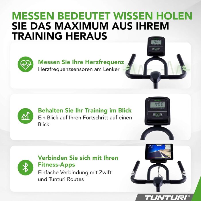 Велотренажер Tunturi Cardio Fit S20 Sprinter - З низьким порогом входу, Bluetooth, ручне регулювання опору