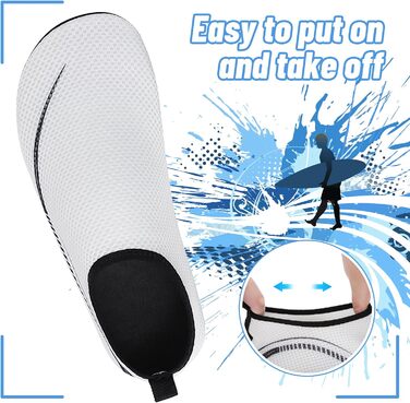 Чоботи для плавання та водного спорту: неопренові, для жінок та чоловіків (44 EU, білий)