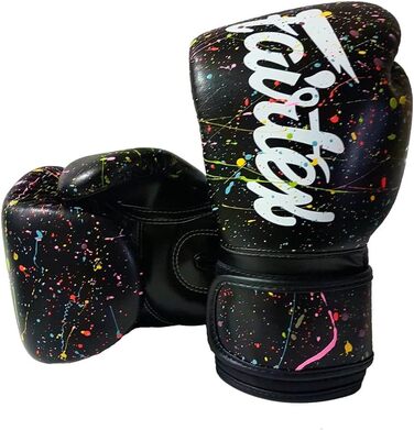 Боксерські рукавички Fairtex BGV14 для Муай Тай, Кікбоксингу, ММА, тренувальні, унісекс, чорні, 16 oz