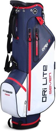 Сумка для гольфу Big Max Dri Lite Seven 2024 - водонепроникна, трикамерна (білий-темно-синій-червоний)