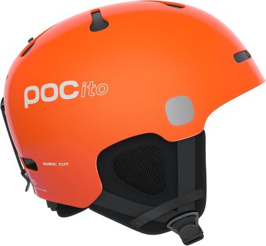 Дитячий лижний та сноуборд шолом POCito Auric Cut MIPS з LED, захистом MIPS, вентиляцією, флуоресцентний помаранчевий, розмір M-L (55-58 см)