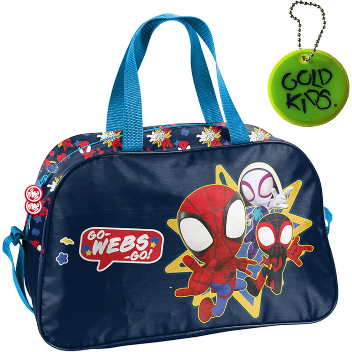 Спортивна сумка Goldkids для дітей (дівчаток та хлопчиків) з принтом Pixel, міцна, 40x25x15 см (Spider-Man 2)