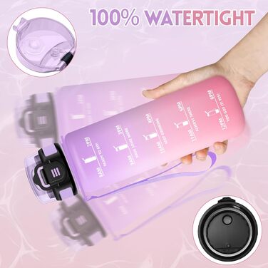 Фляга для води Motswedi з трубочкою, 1500 мл, BPA-Free, спортивна, непроливальна, для фітнесу, школи, подорожей, офісу, жовтогаряча