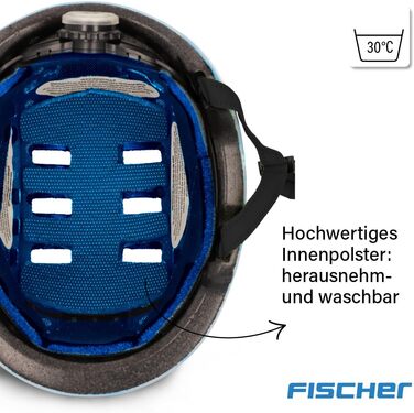 Дитячий велосипедний шолом FISCHER BMX з LED-підсвіткою, шолом для велоспорту, захисний шолом для дітей, Dirt Bike, інтегроване заднє світло