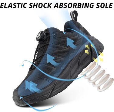 Кросівки для чоловіків та жінок. Спортивні кросівки для бігу та трейлраннінгу. Чорні кросівки, розміри EU 37-47 (J1 Schwarz, 42 EU)