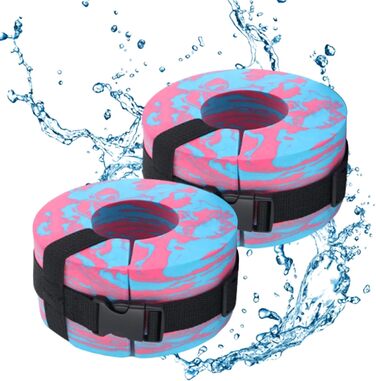 Утяжелители для аквааеробіки на щиколотки та зап'ястя Wassergymnastik (червоні) - регульовані браслети для фітнесу, плавання та спорту для початківців та професіоналів