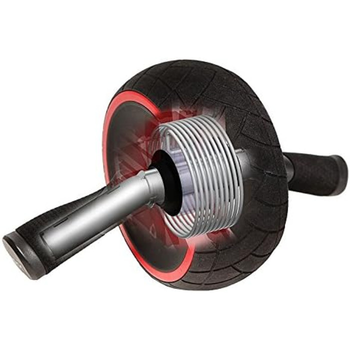 Ролик для преса IRON GYM IRG013 Speed Abs, тренажер для преса, 9,4x3,6x7,9 см, чорний/червоний