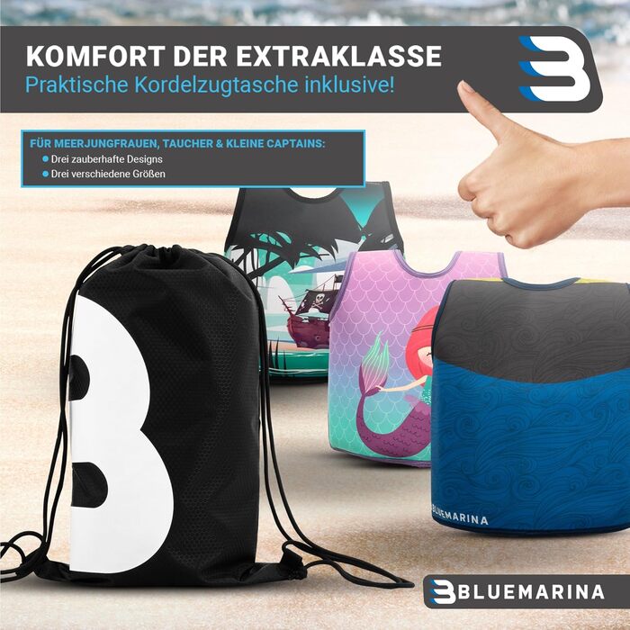 Дитячий жилет для плавання Bluemarina Laguna | Розміри для малюків та немовлят | Допомога у навчанні плаванню