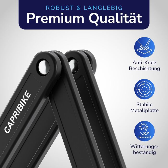 Замок для велосипеда Faltschloss: надійний складний замок для велосипеда та електробіка, рівень безпеки 10, з 2 ключами