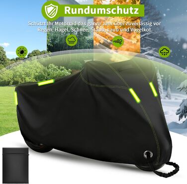 Водонепроникний чохол для мотоцикла та скутера 210D Oxford (200x105x125 см) — захисний зовнішній тент від дощу, снігу та UV-випромінювання, XXS