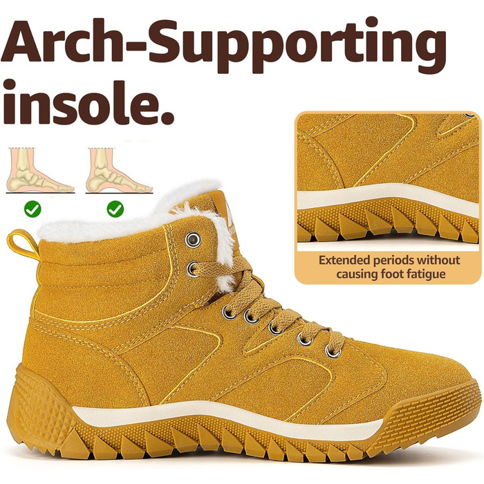 Черевики зимові жіночі Mishansha Herren, утеплені, снігоступи, зимові черевики, розмір 36-48 EU (40 EU, теплий жовтий)