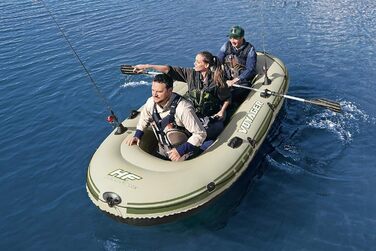 Надувний човен Bestway Hydro-Force Voyager 500 для 3 осіб, 348×141×48 см, комплект