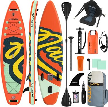 Надувна SUP-дошка 10'6'' з комплектом для каяка, повний набір для дорослих: весло, сидіння, рюкзак, аксесуари