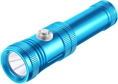 Водонепроникний ліхтар WindFire для дайвінгу та снорклінгу – перезаряджуваний підводний ліхтар з 4 режимами освітлення, для дайвінгу, дослідження печер (блакитний)