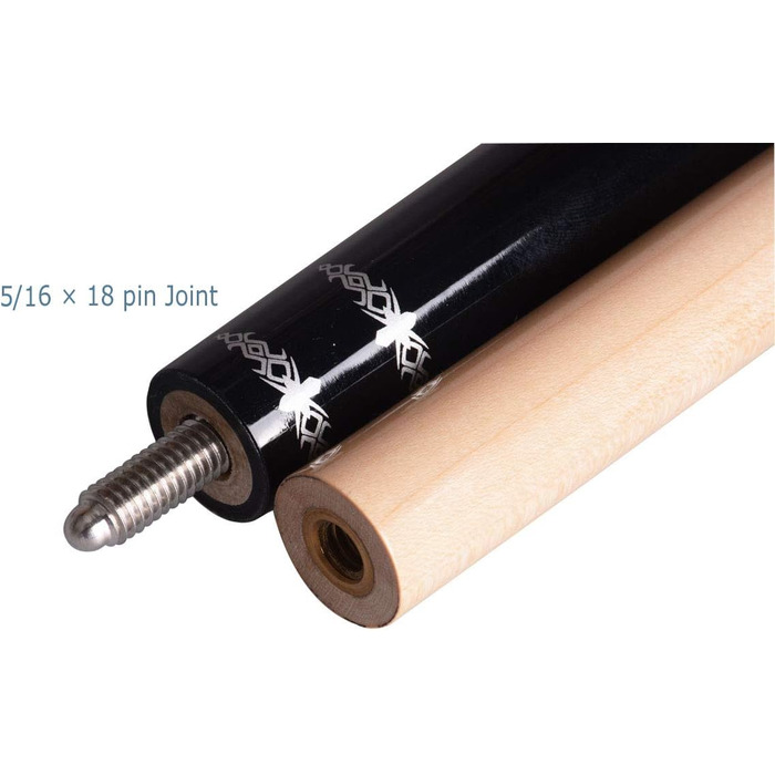 Набір для більярду AB Earth Pool-Queue-Stick з ергономічним дизайном, 13 мм, 147.3 см, з кейсом з берези