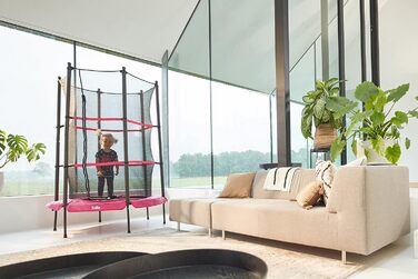Трамплін дитячий Salta Junior Ø 140 см, рожевий - з сіткою, TÜV geprüft