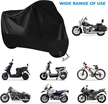 Захисний чохол для мотоцикла з поліестеру 190T, водонепроникний, UV-захист, 245x105x125 см