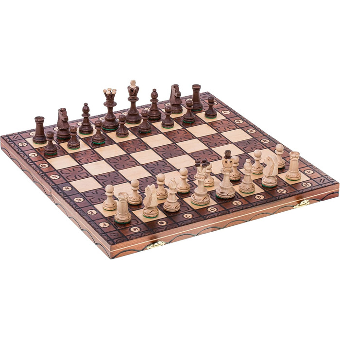 Дитячі шахи JUNIOR LUX 41x41 см – дерев'яні фігури та дошка