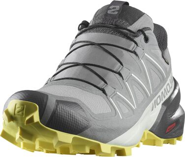 Жіночі трейлранні кросівки Salomon Speedcross Gore-Tex 43 1/3 EU, Sharkskin, Clearly Aqua, Sunny Lime