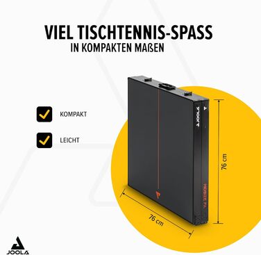 Стіл для настільного тенісу JOOLA Midsize з сучасним дизайном (сірий/оранжевий), включає сітку. Чорний / зелений