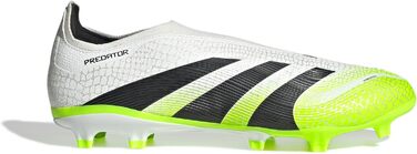 Футбольні бутси adidas Predator League Laceless для твердого/багатоповерххового поля, 40 EU, Cloud White/Core Black/Lucid Lemon